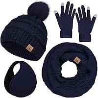 Algopix Similar Product 12 - Winter Hat Scarf Gloves and Ear Warmer