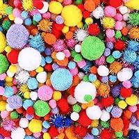 Algopix Similar Product 6 - HEHALI 1000pcs Multicolor Pom Pom