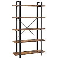 Algopix Similar Product 16 - VASAGLE Industrial Bookshelf 5Tier