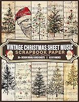 Algopix Similar Product 2 - Vintage Christmas Sheet Music Scrapbook