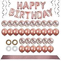 Algopix Similar Product 11 - 50pc Rose Gold Party Decorations Kit 