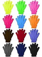 Algopix Similar Product 14 - Cooraby 12 Pairs Kids Warm Magic Gloves
