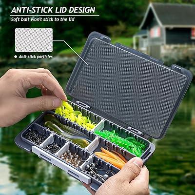 1pc Green 10 Compartments Fishing Tackle Box Lures Plastic Portable  Detachable Miniature Fishing Box Organizer