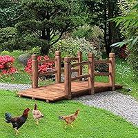 Algopix Similar Product 5 - HAPPYGRILL Wooden Garden Bridge Stained