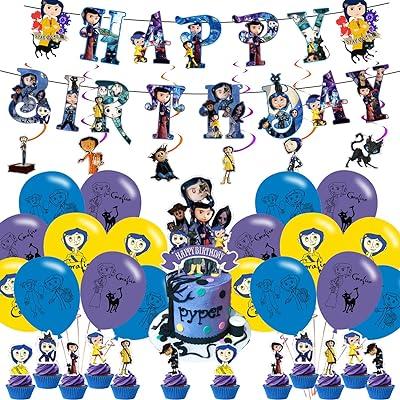 Best Deal for YACANNA Coraline Birthday Party Supplies, Coraline