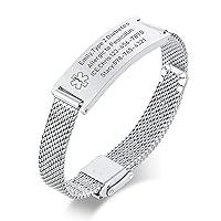 Algopix Similar Product 1 - VNOX Medical Alert Bracelets for Men 