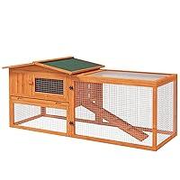 Algopix Similar Product 1 - PawHut Rabbit Hutch 2Story Bunny Cage