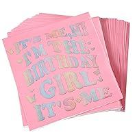 Algopix Similar Product 13 - 54pcs Birthday Napkins Pink Girls