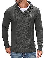 Algopix Similar Product 8 - COOFANDY Mens Shawl Collar Sweaters