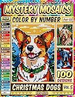 Algopix Similar Product 10 - Christmas Dogs Mystery Mosaics Color by