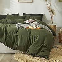 Algopix Similar Product 7 - mixinni Army Green Duvet Cover King