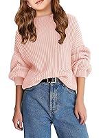 Algopix Similar Product 2 - Girls Oversized Long Sleeve Sweaters