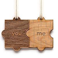 Algopix Similar Product 6 - You And Me Puzzle Piece Wood Ornament