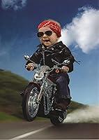 Algopix Similar Product 19 - Baby on Motorcycle Happy Birthday Card