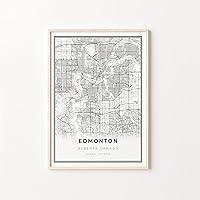 Algopix Similar Product 20 - Edmonton Print City Map Art Poster