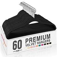 Algopix Similar Product 18 - HOUSE DAY Black Velvet Hangers 60 Pack