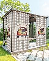 Algopix Similar Product 13 - Singingin Fall Outdoor Curtains for