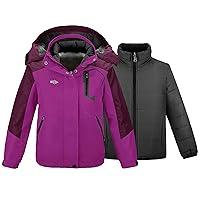 Algopix Similar Product 10 - wantdo Girls Ski Jacket Warm 3 in 1