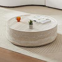 Algopix Similar Product 3 - JURMALYN Round Coffee Table for Living