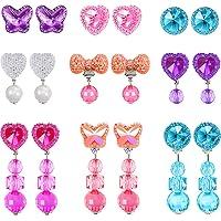 Algopix Similar Product 7 - Hicarer 9 Pairs Girls Clipon Earrings