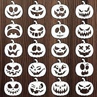 Algopix Similar Product 7 - Halloween Pumpkins Face Stencils 20pcs