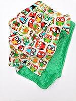 Algopix Similar Product 17 - Baby BlanketOwl Print Green Minky