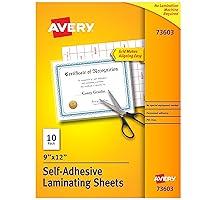 Algopix Similar Product 13 - Avery Clear Laminating Sheets 9 x