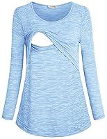 Algopix Similar Product 13 - BAIKEA Light Blue Nursing Top Women