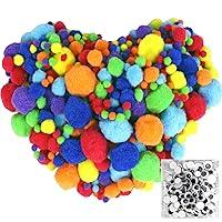 Algopix Similar Product 16 - Pom Poms 770pcs 5 Sizes Multicolor with