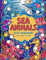 Algopix Similar Product 3 - Sea Animals Dot Marker Coloring Book