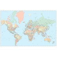 Algopix Similar Product 1 - Advantus Laminated World Map (97644)
