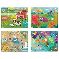 Algopix Similar Product 10 - Chuckle  Roar  4 Pack Tray Puzzles 