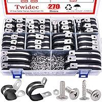 Algopix Similar Product 8 - Twidec270PCS Cable Clamps Assortment