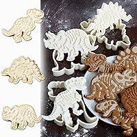 Algopix Similar Product 7 - Dinosaur Cookie Cutters for Kids By