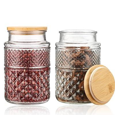 Best Deal for Airtight Glass Storage Canister With Bamboo Lids