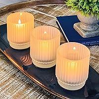 Algopix Similar Product 1 - Vintage Ribbed Frosted Glass Tealight