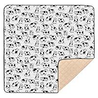 Algopix Similar Product 2 - Selerdon Cute Cow Baby Play Mat Farm