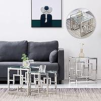 Algopix Similar Product 13 - ENJAOUSLF Set of 3 Nesting Tables