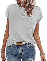 Algopix Similar Product 18 - Summer Tops for Women 2024 Crew Neck