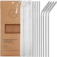 Algopix Similar Product 10 - Yihong Reusable Metal Straws, Set of 8