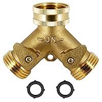 Algopix Similar Product 13 - ATDAWN 2 Way Brass Hose Splitter 34