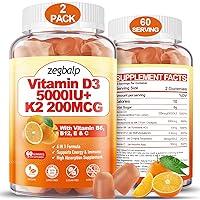 Algopix Similar Product 5 - 2Packs Vitamin D3 K2 Gummies for