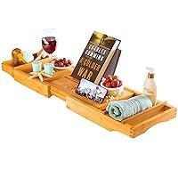 Algopix Similar Product 13 - Luxury Bamboo Bathtub Tray Caddy 