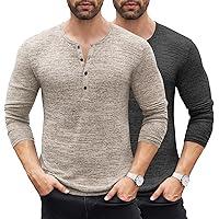 Algopix Similar Product 19 - COOFANDY Mens 2 Pack Henley Shirts