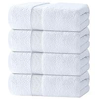 Algopix Similar Product 4 - White Classic Luxury Bath Towels Set of