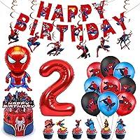 Algopix Similar Product 1 - YENISET Spider 2nd Birthday Party