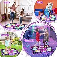 Dance Mat, Electronic Musical Play Mats Pink Dance Pad with LED Lights,  Dance Game Toy Gift for Kids with 5 Game Modes, Christmas Birthday Gifts  for 3 4 5 6 7 8 9 10 Year Old Girls Toys 