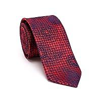 Algopix Similar Product 1 - Red Paisley Vintage Mens Necktie  6