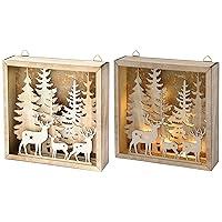 Algopix Similar Product 17 - LightUp Wood Trees and Reindeer
