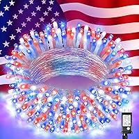 Algopix Similar Product 8 - Red White and Blue String lights 4th